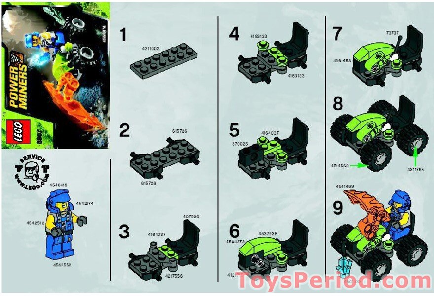 2009 Retired LEGO 8907 Power Miners Polybag Bag is Sealed//Unopened