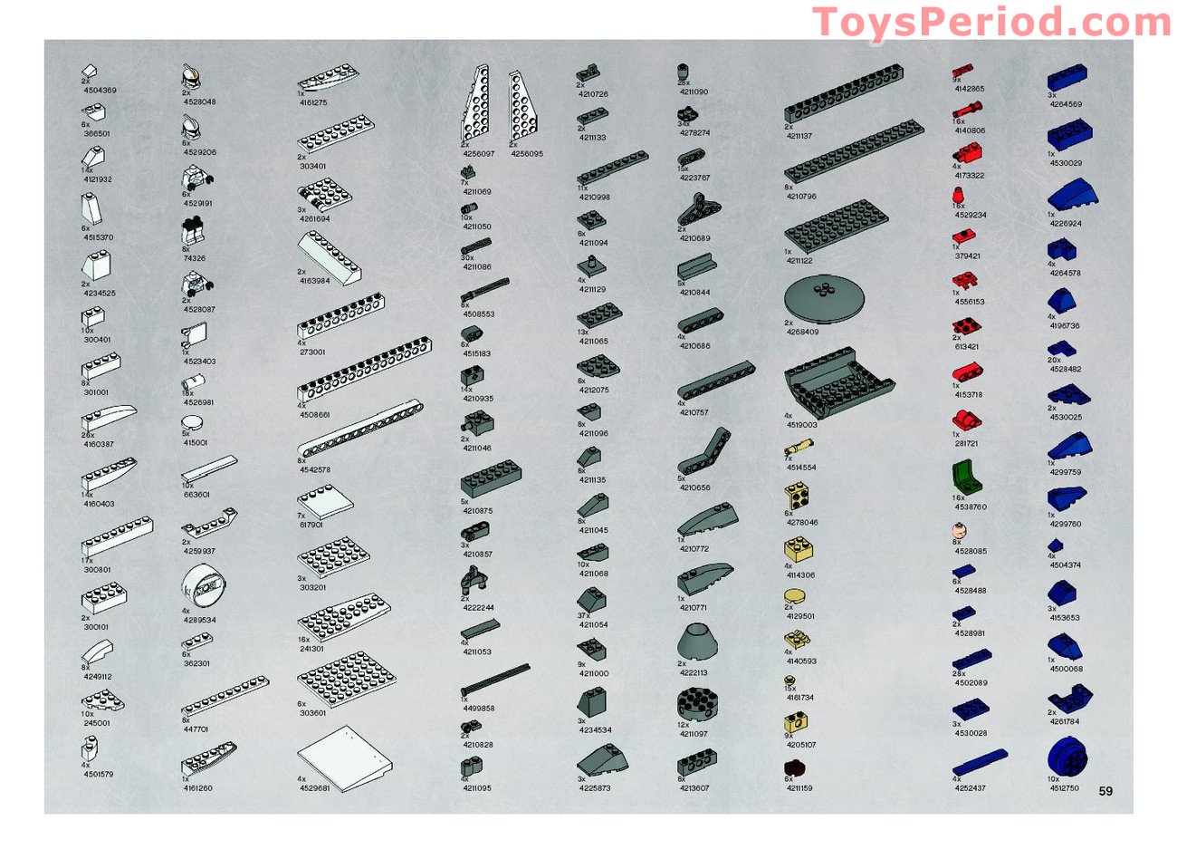 LEGO 10195 Republic Dropship with AT-OT Set Parts Inventory and ...