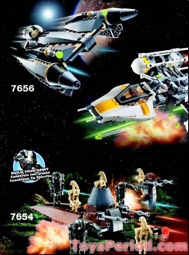 LEGO 7658 Y-Wing Fighter Instructions and Parts List