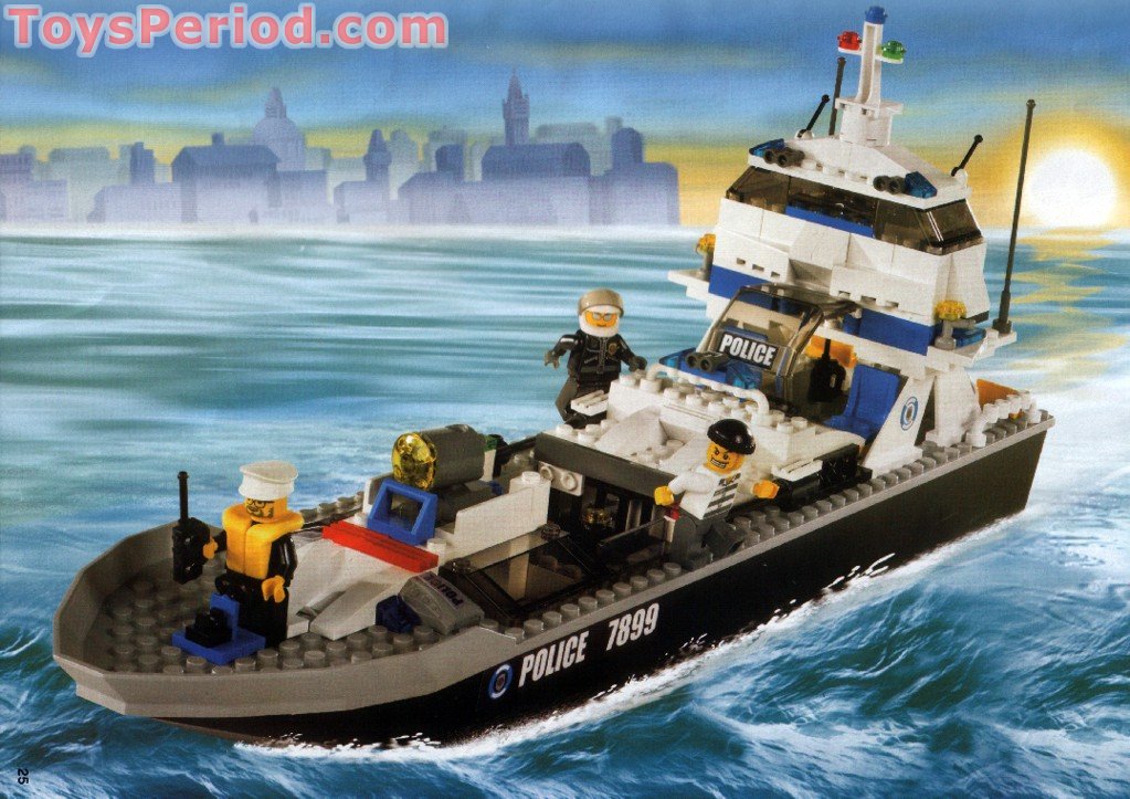 lego 7899 police boat set parts inventory and instructions