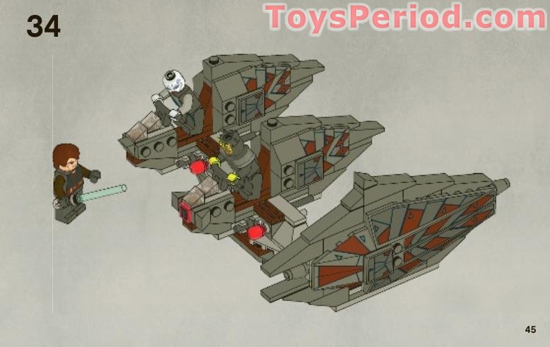LEGO 7957 Sith Nightspeeder Instructions and Parts List