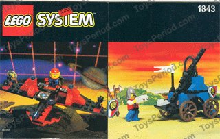 LEGO 1843 Space and Castle Value Pack Instructions and Parts List