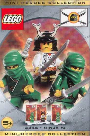 LEGO 3346 Three Minifig Pack - Ninja Number 3 Set Parts List