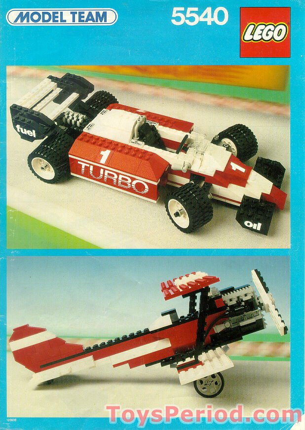 LEGO 5540 Formula 1 Racer Instructions and Parts List
