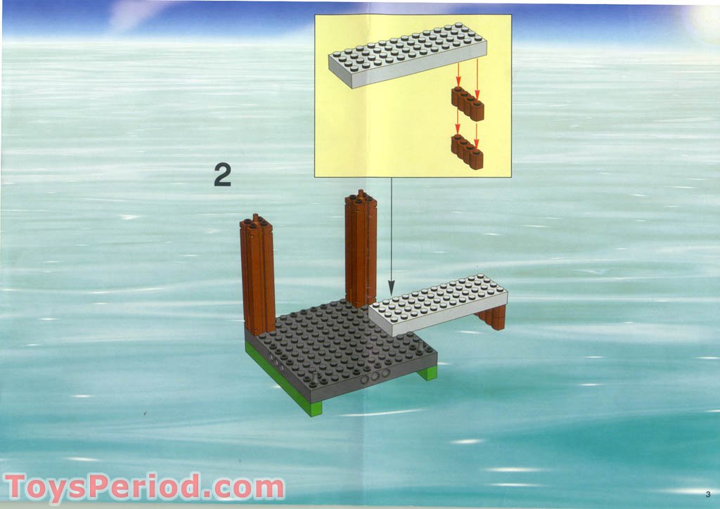 LEGO 7073 Pirate Dock Instructions and Parts List