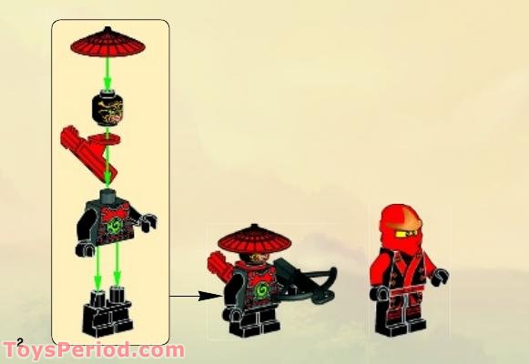 LEGO 70500 Kai's Fire Mech Instructions and Parts List