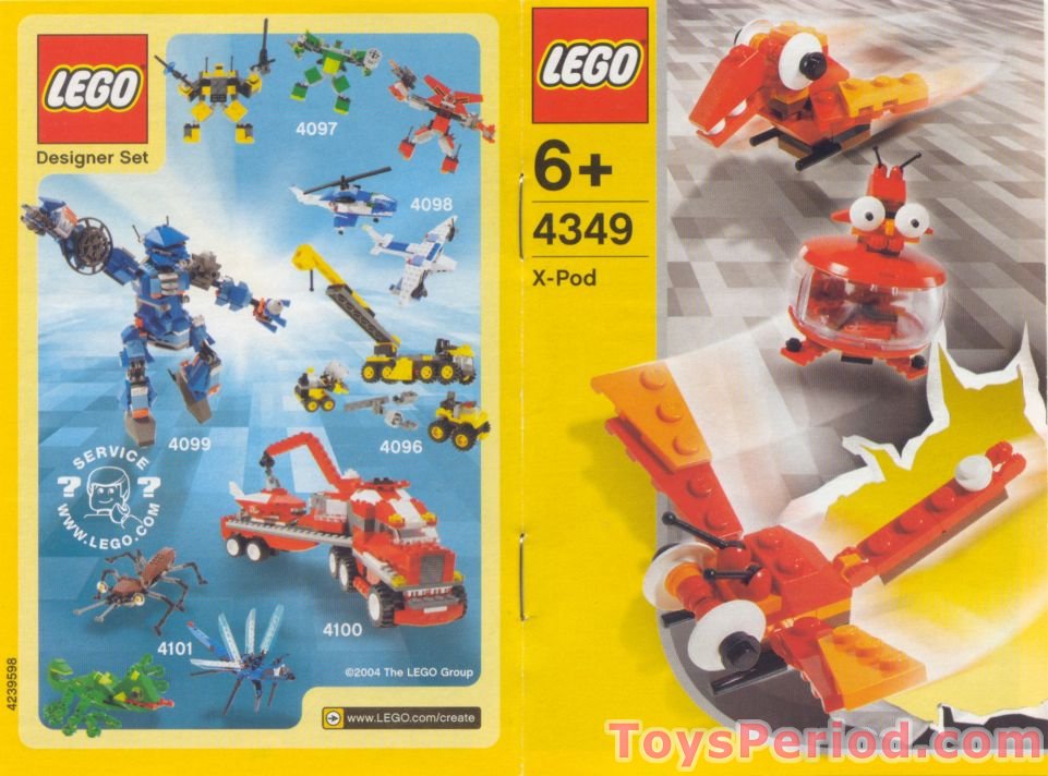 LEGO 4349-2 Wild Pod (Polybag) Instructions and Parts List