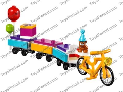 LEGO Friends 41111 Party Train Set Stephanie Hamster Bicycle Balloons New SEALED