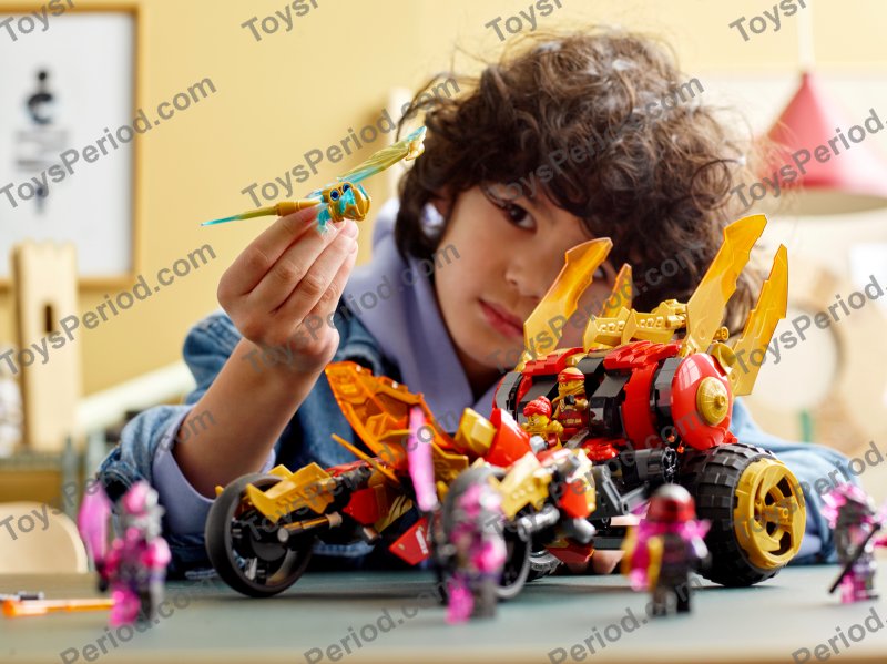 LEGO 71773 Kai's Golden Dragon Raider Set Parts List