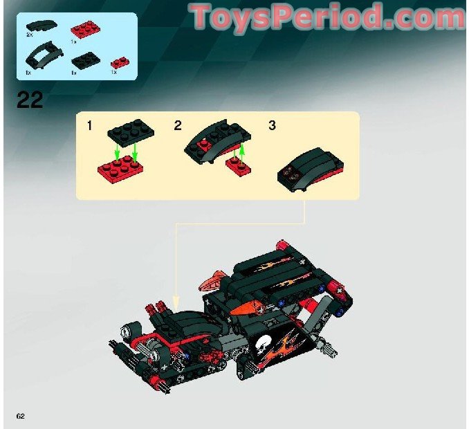フリーゲーム LEGO 9444 Cole's Tread Assault Instructions and Parts List