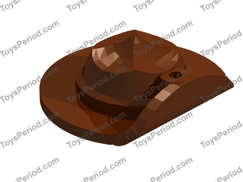 LEGO NEW REDDISH BROWN FLAT WIDE BRIM FEDORA MINIFIGURE HAT HEADGEAR PIECE