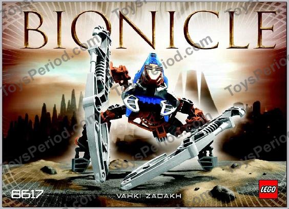 LEGO 8617-1 Vahki Zadakh Instructions and Parts List