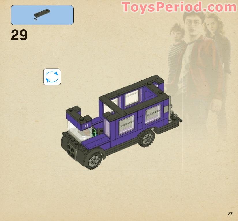LEGO 4866 The Knight Bus Instructions and Parts List