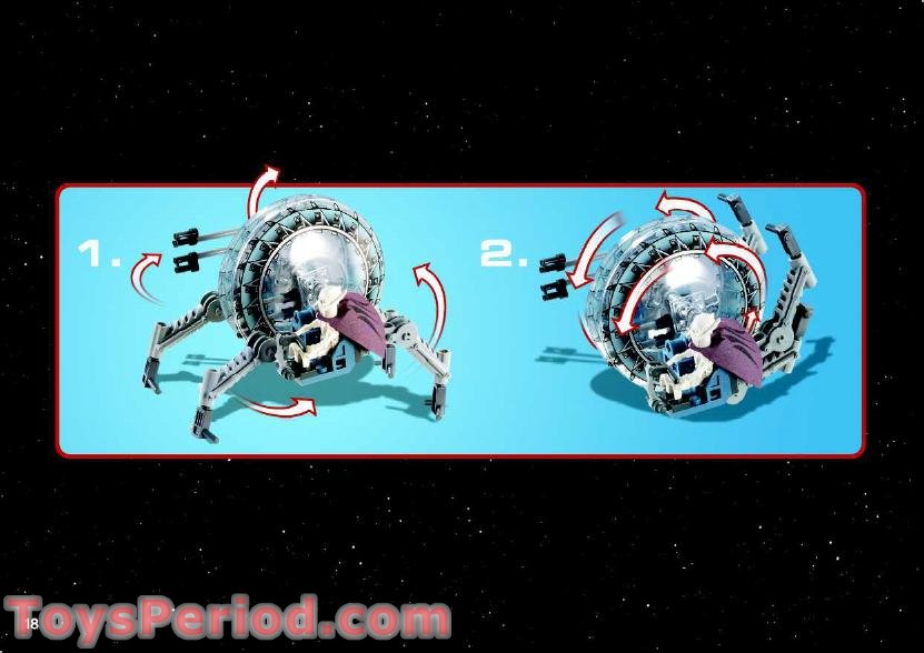 LEGO 7255 General Grievous Chase Instructions and Parts List
