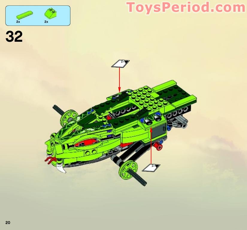 LEGO 9445 Fangpyre Truck Ambush Instructions and Parts List
