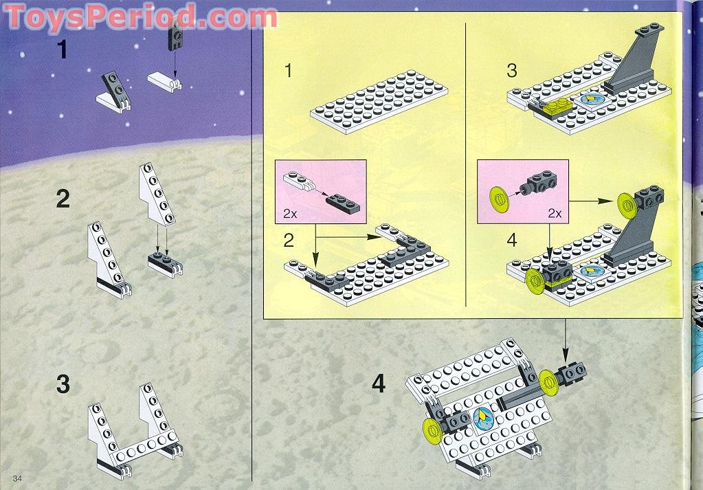 LEGO 6982 Explorien Starship Instructions and Parts List