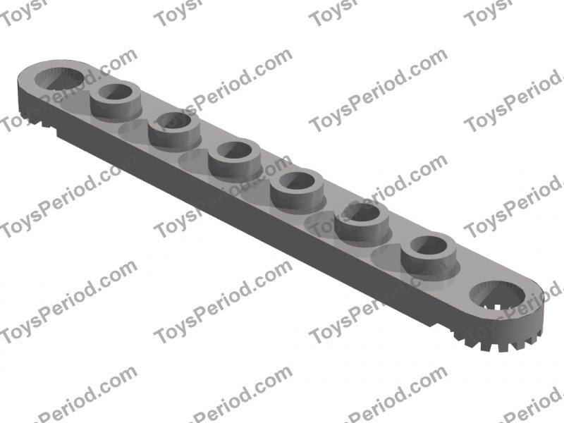 LEGO 4442 Old Gray Technic Plate 1 x 8 with Toothed Ends