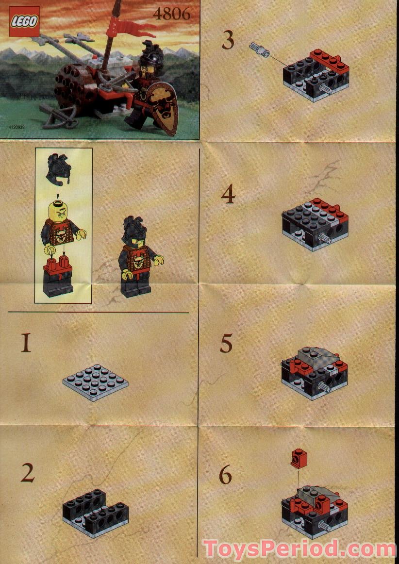 LEGO 4806 Axe Cart Instructions and Parts List