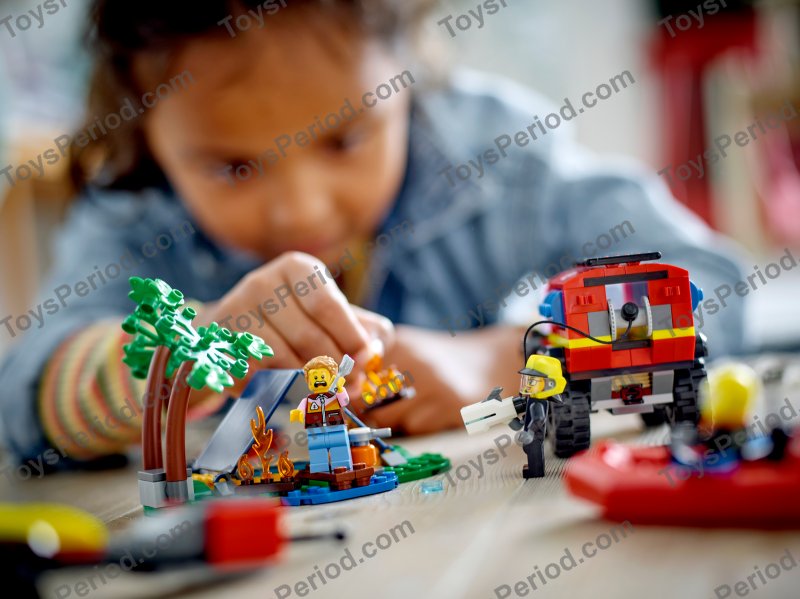 LEGO 60412 4x4 Fire Truck with Rescue Boat Set Parts List