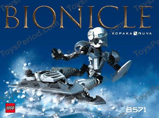 LEGO 8571 Kopaka Nuva Instructions and Parts List