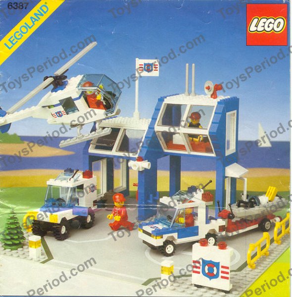 LEGO 6387 Coastal Rescue Base Set Parts Inventory and Instructions