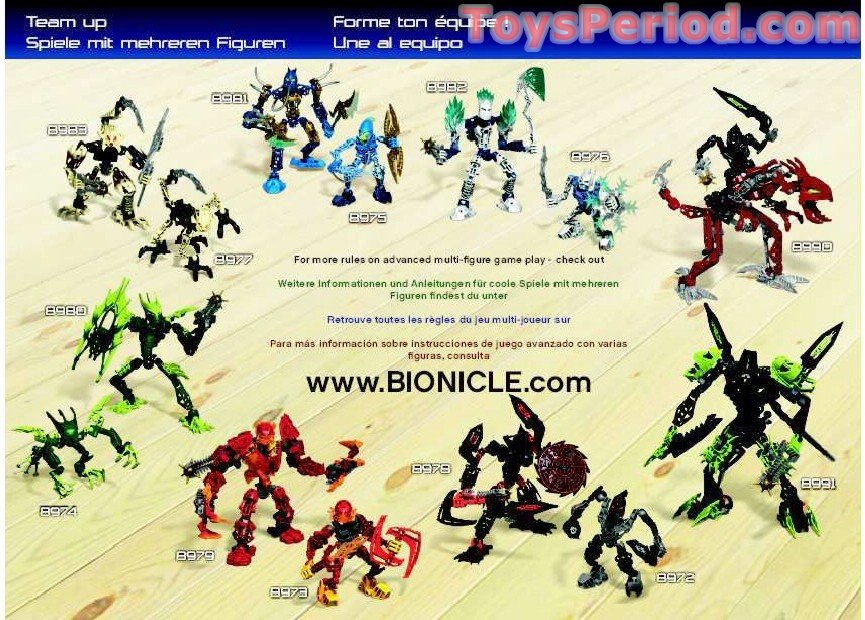 1x Lego Bionicle Instructions A5 for Set Glatorian TARIX 8981