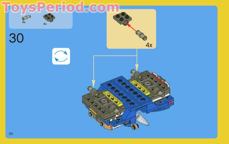 LEGO 6913 Blue Roadster Instructions and Parts List