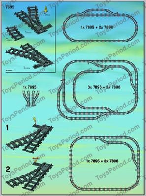 LEGO 7895 Switching Tracks Instructions and Parts List