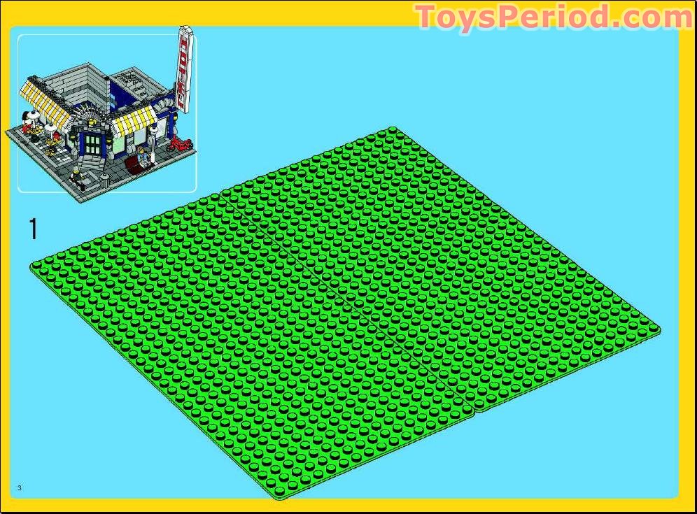 Spanish Cafe LEGO Building Instruction 10182 10185 10190 10197 10211 10218