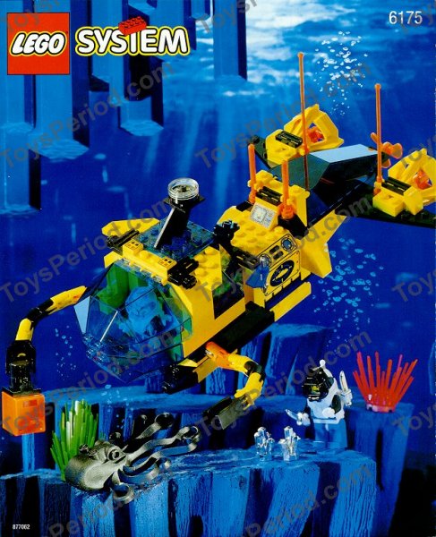 Lego 6175 Crystal Explorer Sub Aquanaut Dsrv Ii Set Parts Inventory And Instructions Lego Reference Guide