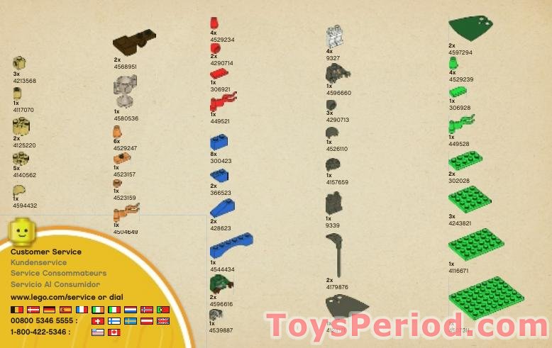 LEGO 4737 Quidditch Match Instructions and Parts List