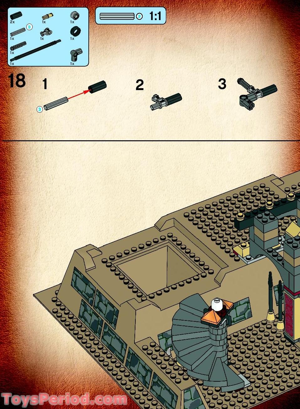 LEGO 7627 Temple of the Crystal Skull Instructions and Parts List