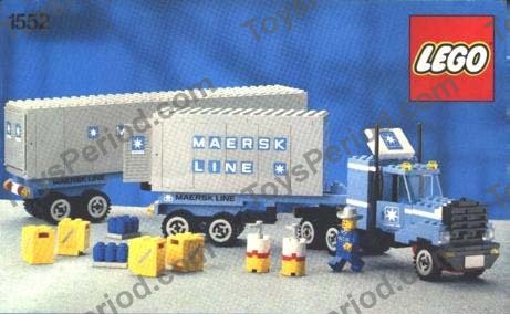LEGO 1552-1 Maersk Line Container Truck Instructions and Parts List