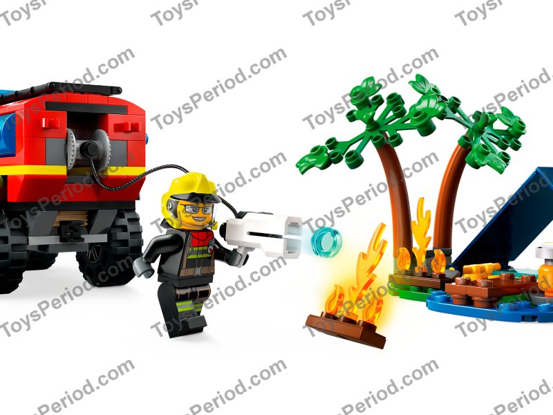 LEGO 60412 4x4 Fire Truck with Rescue Boat Set Parts List