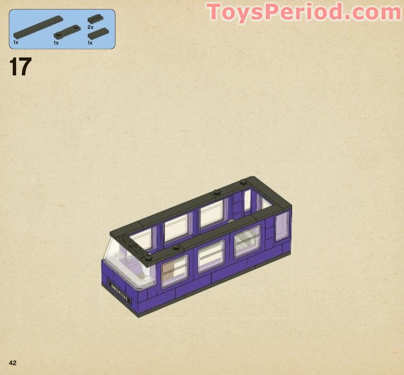 LEGO 4866 The Knight Bus Instructions and Parts List