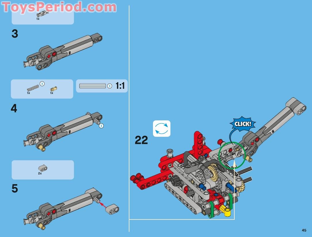 LEGO 42008 Service Truck Instructions and Parts List
