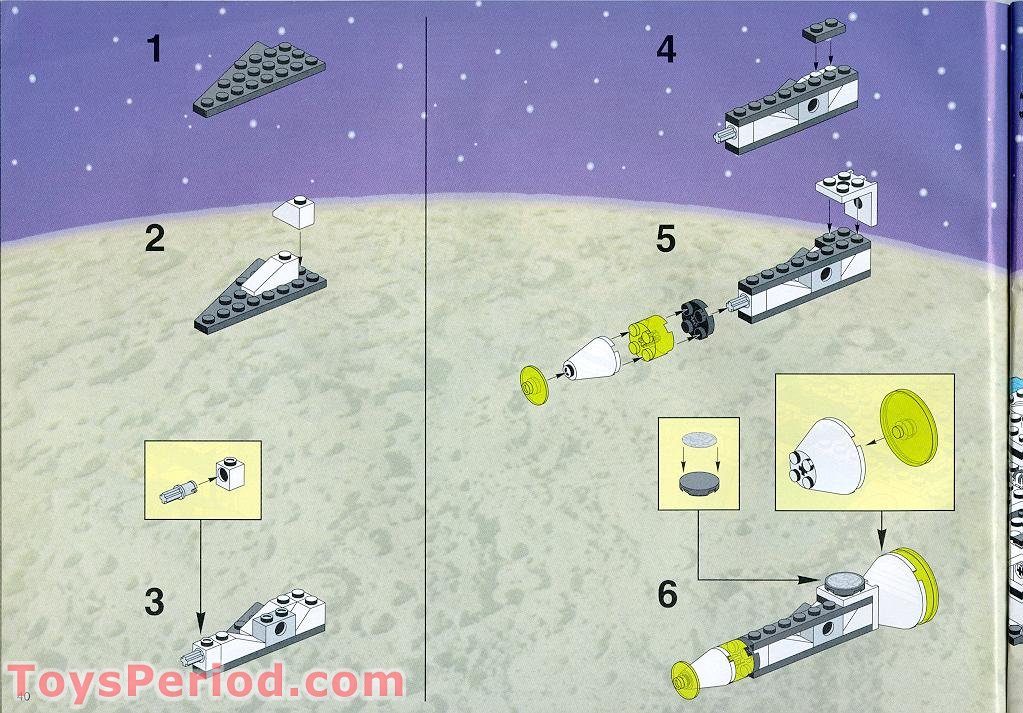 LEGO 6982 Explorien Starship Instructions and Parts List