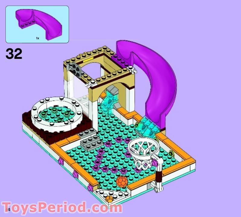 LEGO 41008 Heartlake City Pool Instructions and Parts List