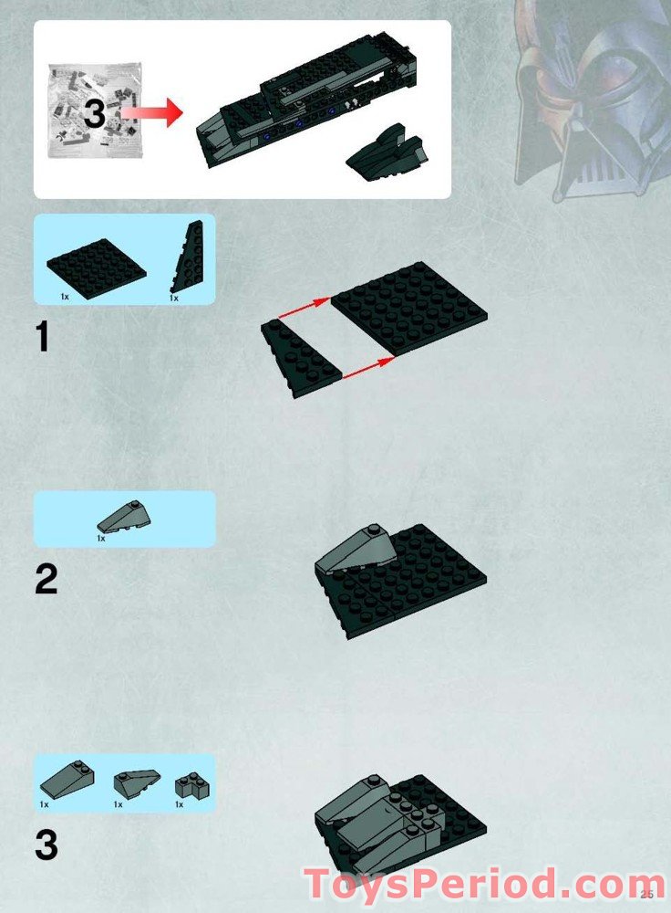 LEGO 7672 Rogue Shadow Instructions and Parts List