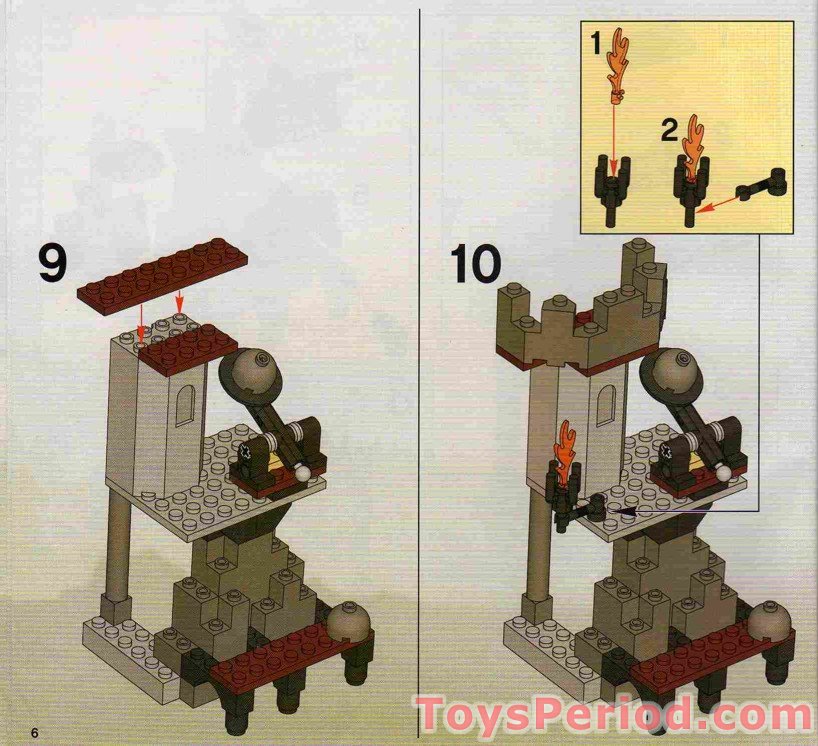 LEGO 8821 Rogue Knight Battleship Instructions and Parts List