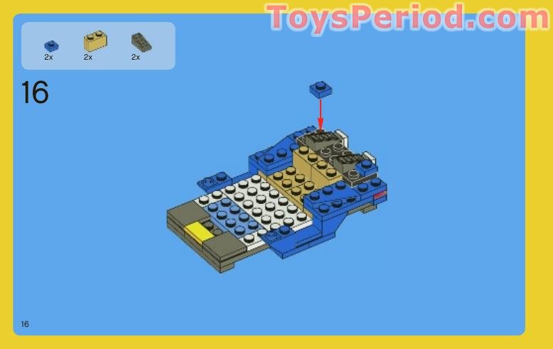 LEGO 6913 Blue Roadster Instructions and Parts List