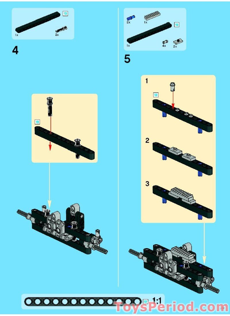 LEGO 8063 Tractor with Trailer Instructions and Parts List