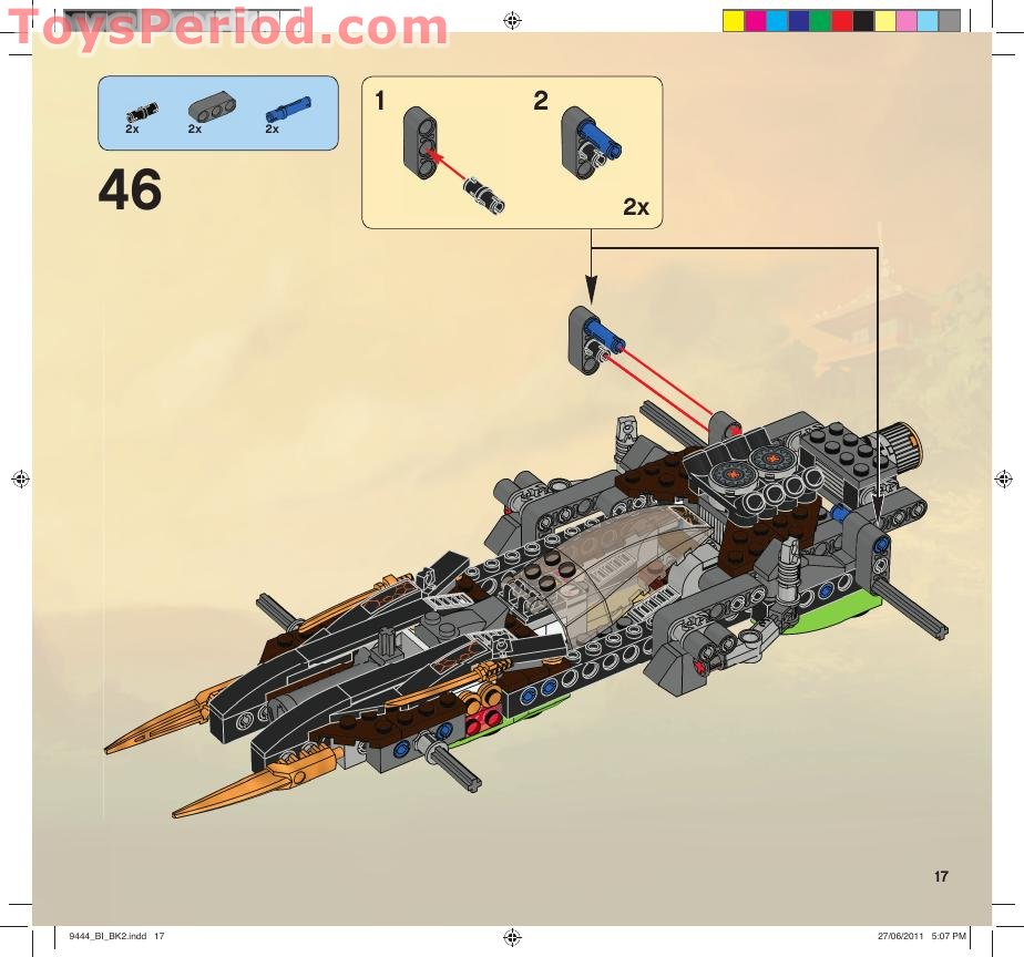 L BUILDセット LEGO 9444 Cole's Tread Assault Instructions and Parts List