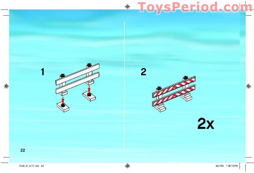 LEGO 7633 Construction Site Instructions and Parts List