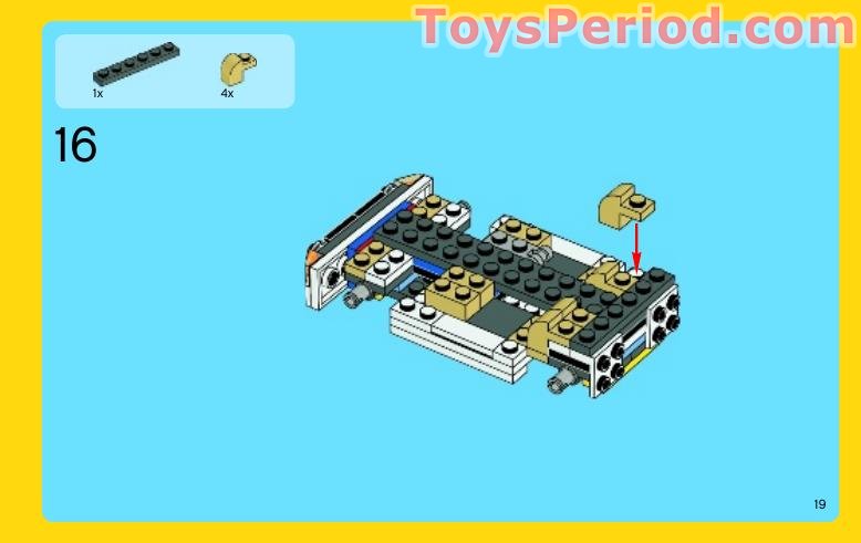 LEGO 6913 Blue Roadster Instructions and Parts List