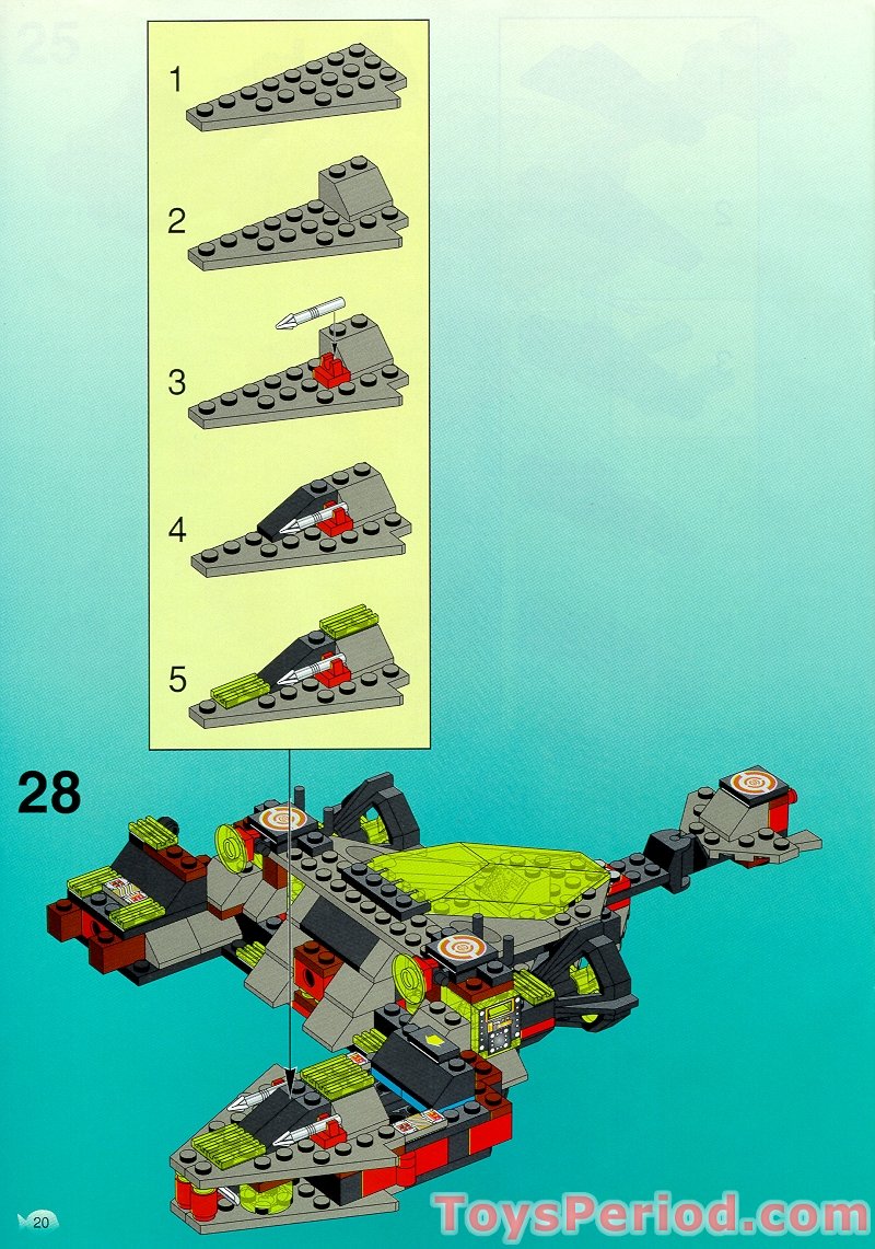 LEGO 6160 Sea Scorpion Instructions and Parts List