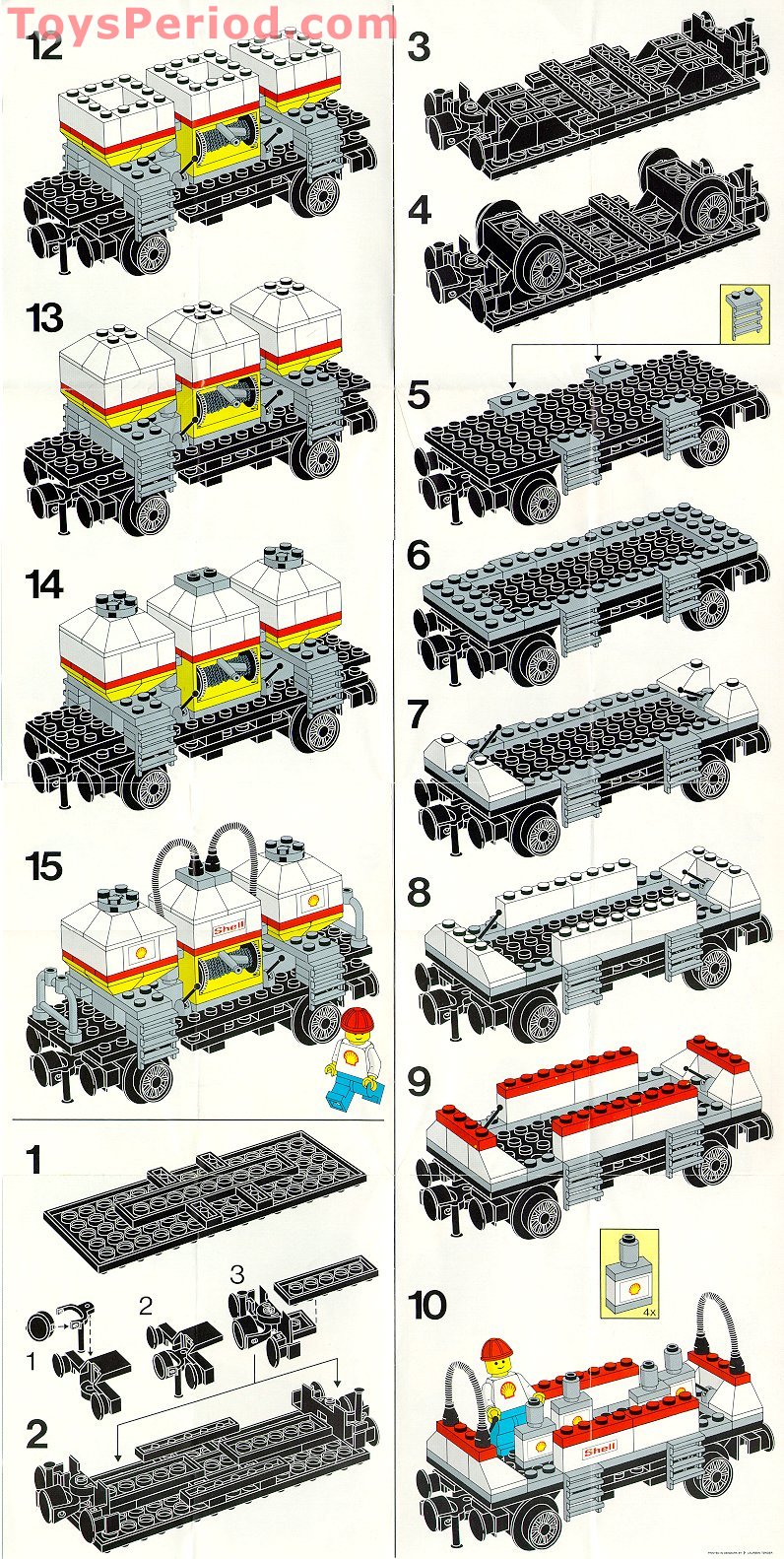 LEGO 7813 Shell Tanker Wagon Set Parts Inventory and ...