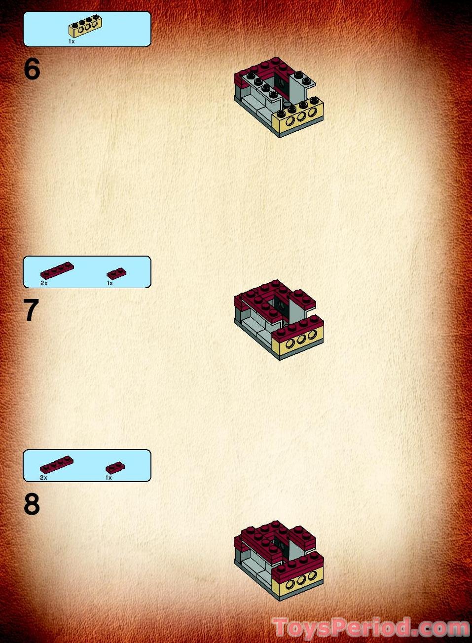 LEGO 7627 Temple of the Crystal Skull Instructions and Parts List