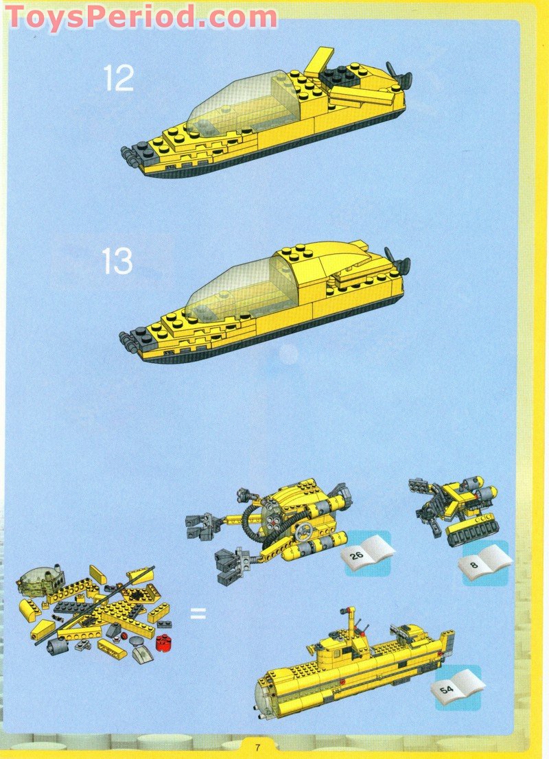 LEGO 4888 Ocean Odyssey Instructions and Parts List