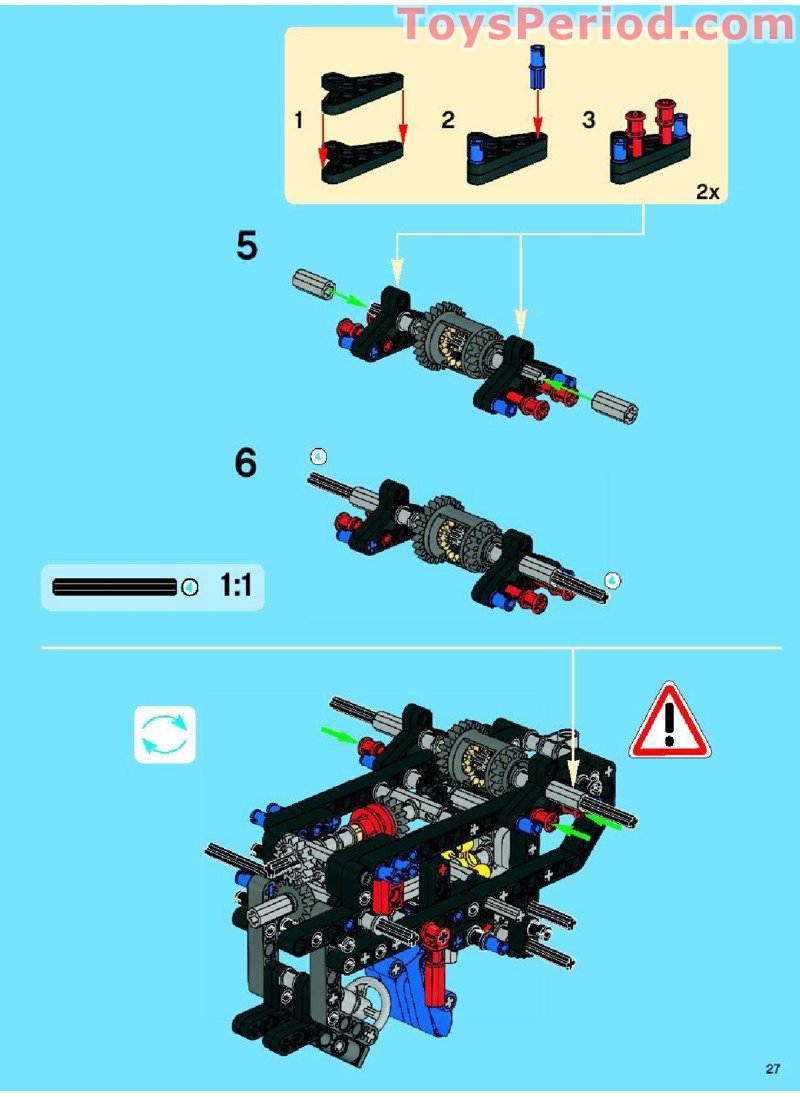 LEGO 8063 Tractor with Trailer Instructions and Parts List